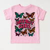 Girls Butterfly Birthday Shirt - Girls Birthday Tee by Madi Moosh