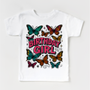 Girls Butterfly Birthday Shirt - Girls Birthday Tee by Madi Moosh