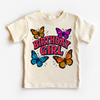 Girls Butterfly Birthday Shirt - Girls Birthday Tee by Madi Moosh