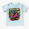 Rollin Into 3 Roller Skating Birthday Shirt - 3rd Birthday Tee by Madi Moosh