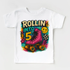 Rollin Into 5 Roller Skating Birthday Shirt - 5th Birthday Tee by Madi Moosh