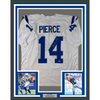 Framed Autographed/Signed Alec Pierce 35x39 Indianapolis White Football Jersey Beckett BAS COA