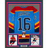 Framed Autographed/Signed Aleksander Barkov 35x39 Florida Blue Reverse Retro Hockey Jersey Beckett BAS COA