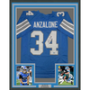 Framed Autographed/Signed Alex Anzalone 35x39 Detroit Blue Football Jersey Beckett BAS COA by Hall of Fame Sports Memorabilia
