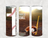 All I Need Today is a Little Bit of Baseball and a Whole Lot of Jesus 20 oz Skinny Tumbler by Anchored Grace Boutique