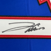 Framed Autographed/Signed Josh Allen 35x39 Buffalo Bills Blue Authentic Elite Football Jersey Fanatics COA