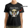 "Always Together" Custom Dog Face T-Shirt – Best Dog Mom Ever Personalized Graphic Tee, Premium 100% Cotton Pet Lover Top, Soft Lived-In Heavyweight Dog Mama Shirt, Made in USA