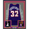 Framed Autographed/Signed Amare Stoudemire 35x39 Phoenix Purple Basketball Jersey Beckett BAS COA