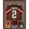 Framed Autographed/Signed Amari Cooper 35x39 Cleveland Brown Football Jersey Beckett BAS COA