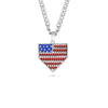 American Flag Home Plate Necklace