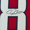 Framed Autographed/Signed Andre Johnson 35x39 Houston Texans Red Football Jersey JSA COA by Hall of Fame Sports Memorabilia