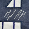 Framed Autographed/Signed Miguel Andujar 35x39 New York Pinstripe Baseball Jersey Beckett BAS COA