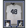 Framed Autographed/Signed Anthony Rizzo 35x39 New York Yankees Authentic Pinstripe Baseball Jersey Fanatics COA