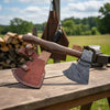 Backcountry Survival Hatchet — Artisan Damascus Edge with Premium Wood Grip by JW SteelCrafts