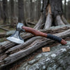 Hand-Engraved Nordic Hatchet, Polished Carbon Steel Head, Curved Hardwood Handle | JW SteelCrafts by JW SteelCrafts