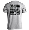 Fishing Solves Most Of My Problems by Shield Republic