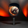 Atlanta Braves - Flaming A Baseball Pickleball Paddle by The Mad Pickler