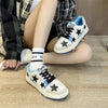 Contrast Star Round Toe Athletic Sneakers – Pastel Flat Shoes by FitiqueFit