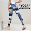 Plaid Peach Print High-Waist Tummy Control Yoga Pants – Slim Fit Fitness Leggings by FitiqueFit