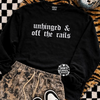 Off the rails embroidered sweatshirt by Madness & Mayhem LLC