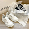 Lace-Up Round Toe Platform Sneakers – Canvas Chunky Sole by FitiqueFit