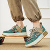 Bear Patch Low-Cut Harajuku Sneakers – Color Block Thick Sole by FitiqueFit