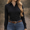 Ride Or Die Rhinestone 4 Way Stretch Button Up Rodeo Shirt -Black by Neon Spur
