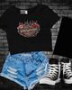 Cherry Harley Cropped Tee by Madness & Mayhem LLC