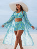 Multi-Color Print Bikini Three-Piece Set – Padded Swimwear for Women by FitiqueFit