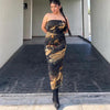 🌞 Summer Strapless Printed Tube Dress – Slim Fit Bodycon Mini by FitiqueFit