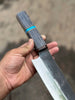 Japanese Gyuto Chef Knife 8” – Kurouchi Finish Blade with Wa Handle, Traditional Meiji Style by JW SteelCrafts
