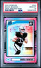 Graded 2024 Panini Donruss Brock Bowers #394 Optic Preview Pink Rookie RC Football Card PSA 10 Gem Mint by Hall of Fame Sports Memorabilia