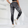 Watercolor Print High-Waist Tummy Control Butt-Lifting Yoga Leggings by FitiqueFit