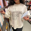 Life Happens. Books Help. by Ivy + Cloth