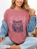 Retro Easy Tiger Graphic Tee | Vintage Style Short Sleeve T-Shirt | Preppy Aesthetic Top by Everyday Customs Co.