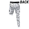 Emotions - Single-Leg Compression Tights - Right - White by Bigger Than Basketball