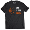 Eat, Sleep, Hoop. - T-shirt - Black by Bigger Than Basketball