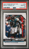 Graded 2024 Panini Instant NFL Brian Thomas Jr #72 Rookie RC Football Card PSA 10 Gem Mint