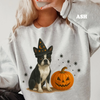 Halloween Witchy Dogs Shirt or Sweatshirt – Cute Unisex Fall Graphic Tee, Relaxed Fit - Part1 by Dog Mom Hat