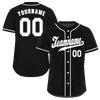 Custom Black Classic Style White Authentic Baseball Jersey