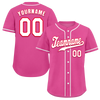 Custom Pink Classic Style White Authentic Baseball Jersey