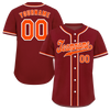 Custom Brown Classic Style Orange Authentic Baseball Jersey