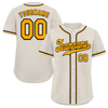 Custom Grey Classic Style Yellow Authentic Baseball Jersey