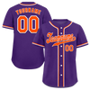 Custom Purple Classic Style Orange Authentic Baseball Jersey