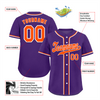 Custom Purple Classic Style Orange Authentic Baseball Jersey