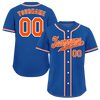 Custom Blue Classic Style Orange Authentic Baseball Jersey