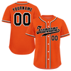 Custom Orange Classic Style Black Authentic Baseball Jersey