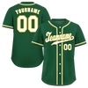 Custom Green Classic Style White Authentic Baseball Jersey