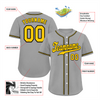 Custom Grey Classic Style Orange Authentic Baseball Jersey