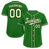 Custom Green Classic Style White Authentic Baseball Jersey